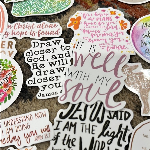 Bible Verse Inspired Sticker Set - Multicolor Assortment of 50 stickers - Picture 5 of 5